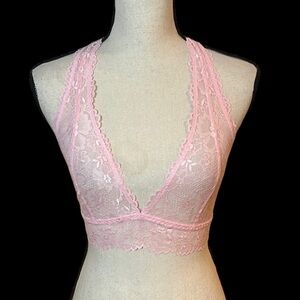 NWT Savage X Fenty by Rihanna Light Pink Floral Lace Bralette Sz-XS